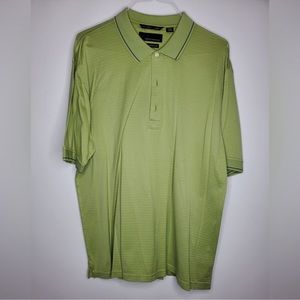 Greg Norman 60/2 Double Mercerized Short Sleeve Collared Green Polo Golf tshirt